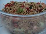 Salade de nouilles chinoises aux crevettes
