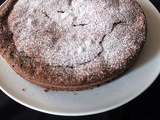 Gâteau au chocolat noir, purée d'amande, sans gluten