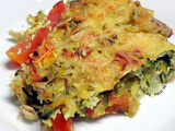 Gratin de courgettes, tomates au thon