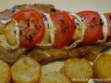 Escalopes de veau chevre-tomate
