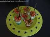 Verrines fraicheurs d'ebly / tartare de tomates