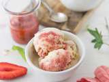 Glace vanille fraise & rhubarbe