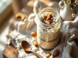 Flocons d’avoine trempés pour un petit-déjeuner sain