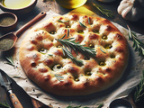 Focaccia moelleuse à l'huile d'olive et au romarin