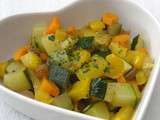 Curry de courgette, carotte et poivron jaune
