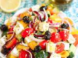 Salade grecque origan et zeste de citron