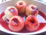 Testée et approuvée de l'espace-recettes:pommes cuites à la gelée de groseille framboise