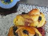 Blueberry rolls (roulés aux myrtilles)