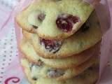 Cookies aux cranberries, raisins et noisettes