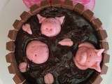 Gâteau de fête (les cochons dans un bain de boue)