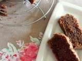 Cake chocolat-courgettes {et crème anglaise au lait d’amandes}