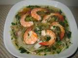 Soupe thaï aux crevettes, citronnelle et gingembre