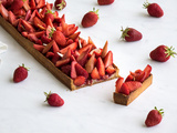 Tarte fraises et rhubarbe