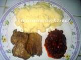 Langue de bœuf apprêtée avec sa sauce_cuisine camerounaise