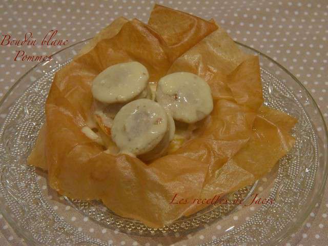 Amuse-bouche au boudin blanc et pommes - Amandine Cooking