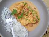 Curry de poisson et petits pois