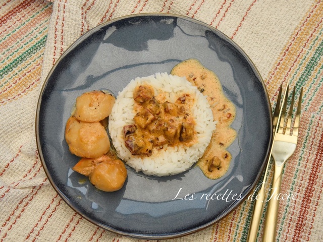 Recettes de St Jacques et Chorizo