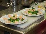 Quenelle de saumon sur embeurré de choux, recette pour le salon des blogs culinaires