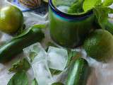 Agua fresca concombre, citron vert, menthe: du froid, du frais, du vert pour la Foodista Challenge #9