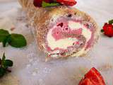 Arctic roll fraise/vanille de Jaimie Olivier, allumer le four, oui, mais juste un peu