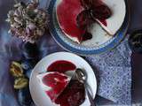 Cheesecake cru aux quetsches rôties au Marsala, la prune sublimée