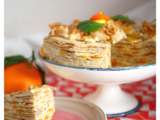 Gâteau de crêpes, confiture d’orange et crème pâtissière Grand Marnier
