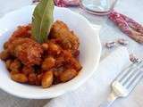 Ragoût haricot coco/saucisse italienne, le réconfort des dimanches familiaux