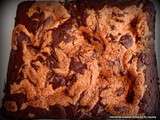 Brownies marmolado de crema de cacahuetes/brownies marbrés au beurre de cacahuètes