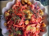 Crudités râpés sauce betterave / Ensalada de verduras salsa remolacha