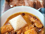 Curry de poulet aux bananes / curry de pollo con platanos
