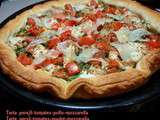 Tarta perejil-tomates-pollo-mozzarella/tarte persil-tomates-poulet-mozzarella
