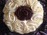 Layer Rose Cake {Black and White}