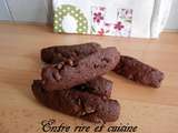 Fingers cookies cacao-chocolat à la farine complète