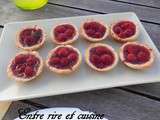 Mini-tartelettes cookies aux Framboises