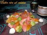 Salade de fête aux crevettes, suprêmes d'orange, avocat et noix de cajou
