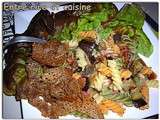 Salade tiède de Fusilli Aubergines et Tagliatelles de sarrazin