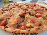 Tarte fine au Cabillaud, Tomates cerise, Champignons et Mozzarella + Proposition ecophil