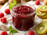 Confiture framboise-kiwi