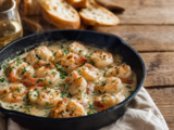 Crevettes sautées à la crème