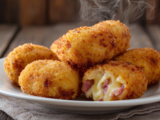Croquettes de pomme de terre, jambon et gruyère