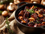 Daube de sanglier aux champignons