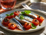 Duo de sardines marinées et tomates confites