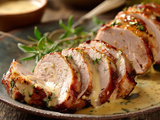 Filet mignon à la moutarde et au jambon