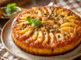 Gâteau renversé pommes-poires aux graines de courge et sésame