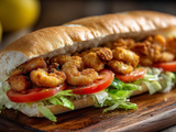 Po’ Boy aux crevettes frites