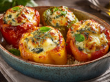 Poivrons farcis végétariens au fromage