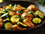 Poulet épicé aux courgettes