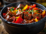 Ragoût de bœuf aux poivrons