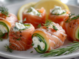 Roulade de saumon fumé