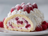 Roulé meringué aux framboises